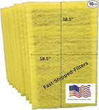 Fast-Shipped-Filters 10 Pack 20x21.5 Replacement Filter Pads Compatible with MicroPower Guard One Hour Air Cleaner Refill Yellow (10, Yellow, 20x21.5)