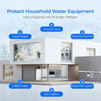 Waterdrop Whole House CTO Carbon Sediment Water Filter Cartridge Replacement for GE® FXHTC, GXWH40L, W10-PR, Culligan® RFC-BBSA,10"X4.5", 5 Micron, 3Pack