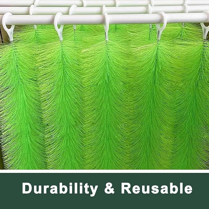 100 Packs Filter Brushes Aquarium Brushes Set for Koi Pond Water Garden Outdoor Pond Skimmers Brush Filter Cleaning Brush 35.5 Inch by 4.7 Inch (Green)