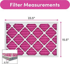 Colorfil 16x24x1 Air Filter (4-Pack) | Made in the USA | Color Changing | Remove Cat and Dog Odor | MERV 8 for Pet Hair Dander and Dust | 15.5"x23.5"x0.75" Exact Size