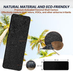 Ceiling Fan Filters for Blades, 5Pcs Activated Coconut Shell Carbon Ceiling Fan Air Purifier Pads, Easily Sticks Unscented Air Filters for Common Household Contaminants