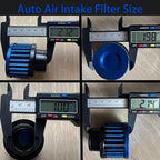 Air Intake Filter - 1" Universal Breather Filter, Automotive Cold Air Filter, Car Valve Cover Oil Breather Turbo Vent Crankcase Cleaner Accessory, Fits Car Motorcycle (Blue)