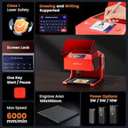 AlgoLaser 10W Smart Laser Engraver Machine, Class 1 Portable Laser Cutter with Built-in AlgoOS System, No Computer Required, Laser Engraving Machine for Metal, Wood, Acrylic, Leather.