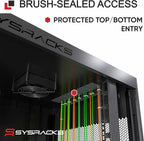 Sysracks 18U Wall Mount Server Rack Cabinet, 19” Locking Network Rack, 24” Deep, Glass Door, with Fan, PDU and Shelf