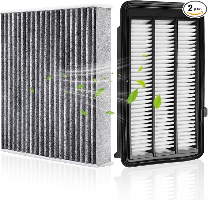 Engine & Cabin Air Filter for Honda Civic L4 1.5L (2016-2021), CR-V L4 1.5L (2017-2022) Air filter for Car Replacement CF11182 CA12050 Automotive Accessories-2 Pack