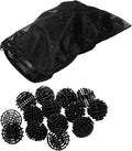 HQRP 50 pcs Bio Balls Filter Media 1.5 Inch - Large Bio Ball for Aquarium, Pond, Waterfall, Fountain Filter Media in Mesh Bag with Zipper