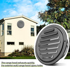 6inch 304 Stainless Steel Air Vents, Louvered Grille Cover Vent Hood Flat Ducting Ventilation Air Vent Wall Air Outlet with Fly Screen Mesh for House (6 inch Black Paint Cover （150mm）)