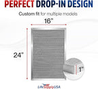 24x30x1 Electrostatic Air Filter, MERV 8, Washable, Reusable Furnace AC/HVAC Filter, Energy Saving, Easy to Clean, Long-Lasting by LifeSupplyUSA