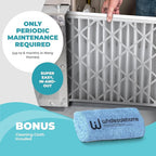 16x20x4 Air Filter Replacement MERV 11, FC100A1003 Pleated HVAC AC Furnace Filters with Wholesalehome Cleaning Cloth, 2-Pack (Actual Size: 15.94 x 19.75 x 4.38 Inches)
