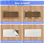 MERV 8 Filter Material, 23 Ft² Cut to Fit Air Filters Electrostatic Media for Stops Dust and Pet Dander With Adhesive Hook Tape for Home Ceiling AC HVAC Furnace Vents
