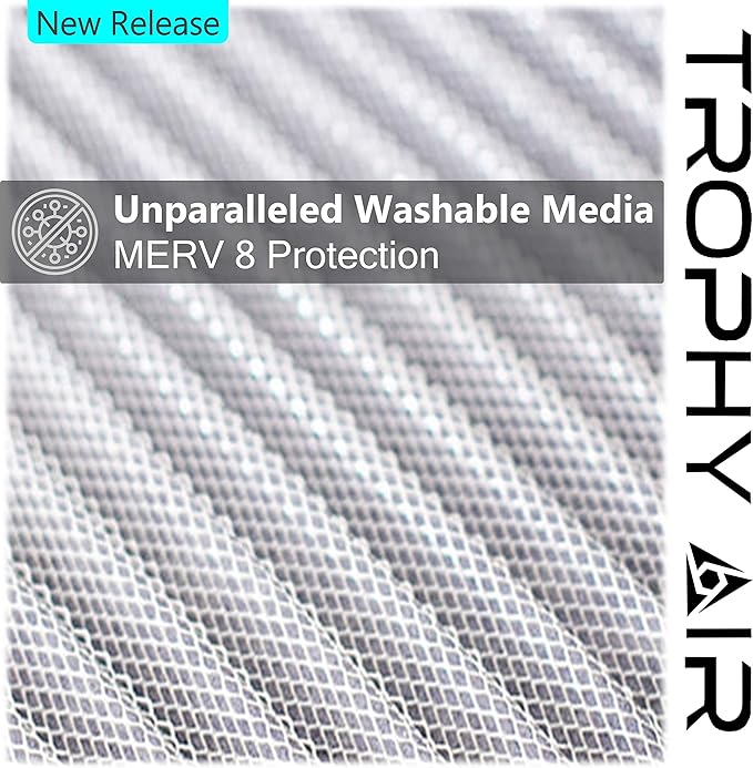 12x24x1 | Trophy Air | Merv 8 | Washable Furnace Filter | Lifetime HVAC & Furnace Air Filter | Washable Electrostatic | High Dust Holding Capacity | Premium Quality Aluminum