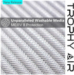 12x24x1 | Trophy Air | Merv 8 | Washable Furnace Filter | Lifetime HVAC & Furnace Air Filter | Washable Electrostatic | High Dust Holding Capacity | Premium Quality Aluminum