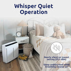 Rabbit Air, A3 SPA-1000N Air Purifiers for Home, Ultra Quiet HEPA Air Purifier - Wall Mountable Air Purifiers for Home Large Room, Allergies, Dust, Mold, Smoke & VOCs - (White, Toxin Absorber Filter)