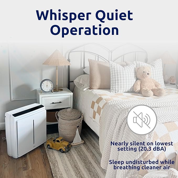 Rabbit Air, A3 SPA-1000N Air Purifiers for Home, Ultra Quiet HEPA Air Purifier - Wall Mountable Air Purifiers for Home Large Room, Allergies, Dust, Mold, Smoke & VOCs - (Black, Toxin Absorber Filter)