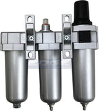 3 STAGE, HEAVY DUTY INDUSTRIAL GRADE FILTER REGULATOR COALESCING DESICCANT DRYER SYSTEM FOR COMPRESSED AIR LINES, METAL BOWLS, GREAT FOR PAINT SPRAY AND PLASMA CUTTER (1/2" NPT, MANUAL DRAIN)