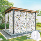 Cartoon Space Outdoor Curtains for Patio Astronauts Spacecraft Rockets Waterproof Outside Curtains with Grommet Top Weatherproof Curtain for Cabana Pergola Gazebo, 1 Panel, 54" W x 95" L