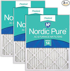 Nordic Pure 12x25x1 (Actual Size: 11 3/4 x 24 3/4 x 3/4) Pleated MERV 14 Air Filters 3 Pack