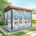 Ocean Gnome Outdoor Curtains for Patio Summer Marine Plumeria Shell Wood Blue Waterproof Outside Curtains with Grommet Top Weatherproof Curtain for Cabana Pergola Gazebo, 2 Pack, 54" W x 84" L