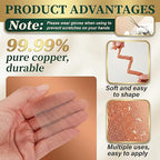 Therwen 18 Inch x 35 ft Copper Mesh Screen 99.9% Pure Copper 40 Mesh Roll Wire Fabric for Grounding Dense Filter Screen Woven Crafts Window Protection