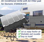 Dianrui 2 PCS RV for Dometic A/C Vent Cover Replacement, Duo-Therm Air Conditioner Grille Replacement for Dometic 3104928.019 with Air Filter pad RV Parts & Accessories