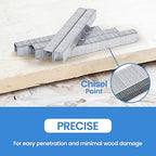 meite Staples for Staple Gun, 3/8 Inch Length Heavy Duty T-50 Staples, Galvanized, 20 Gauge 3/8" Crown, Compatible with T-50 Staple Gun, Ideal for Upholstery, Construction, Furniture (1,512 Counts)