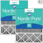Nordic Pure 20x25x5 (Actual Size: 19 7/8 x 24 7/8 x 4 3/8) Honeywell/Lennox Replacement MERV 14 Air Filters 2 Pack