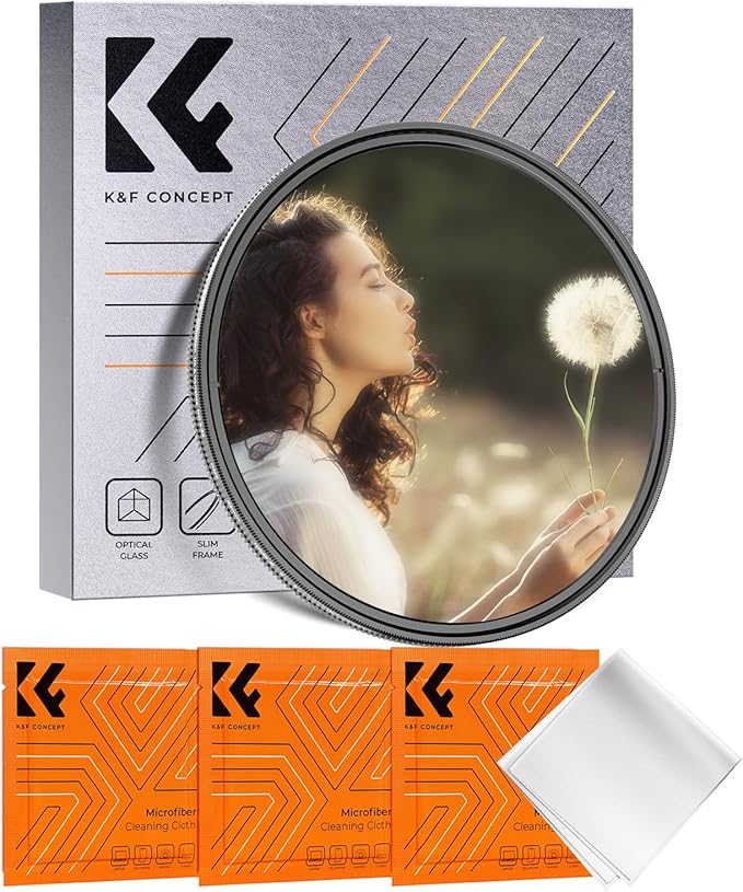 K&F CONCEPT 72mm Black Diffusion Mist 1/4 & Variable ND2-32 in-1 Filter Cinematic Effect Neutral Density Filter for Camera Lens with 18 Multi-Layer Coatings (K- Series)