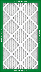 Filterbuy 12x36x1 Air Filter MERV 8 Essential Dust & Allergy Defense (2-Pack), Electrostatic Pleated HVAC AC Furnace Filters Replacement, Made in USA (Actual Size: 11.88 x 35.88 x 0.75)