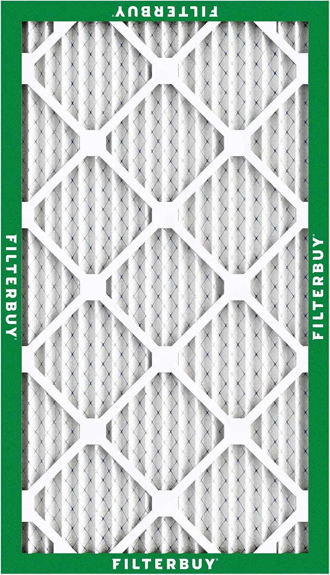 Filterbuy 12x36x1 Air Filter MERV 8 Essential Dust & Allergy Defense (12-Pack), Electrostatic Pleated HVAC AC Furnace Filters Replacement, Made in USA (Actual Size: 11.88 x 35.88 x 0.75)