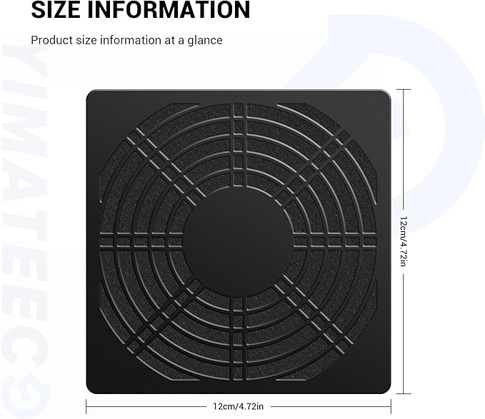 Dust Filter PC 120mm Cooling Fan Filter Dustproof Cover, 2 Pack PC Case Fan Grill ABS Protective Dust Guard Mesh Cover with Screws for Computer Case Cooling Fans, Effective Dust Protection