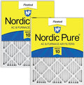 Nordic Pure 14x30x1 (Actual Size: 13 11/16 x 29 11/16 x 3/4) Pleated MERV 10 Air Filters 2 Pack