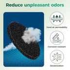 Polyurethane Activated Charcoal Filters -7 Pack 6.7 Inch Round Strong Odor Control Replacements for Kitchen and Countertop Compost Buckets/Bins