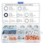140PCS Oil Drain Plug Gasket Assortment Oil Crush Washers Seals Kit for Toyota Honda Subaru VW Audi Mercedes Benz (MIX-140)