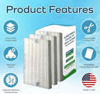 Breathe Naturally "R" Replacement Air Filters Compatible with Honeywell Air Purifier HPA300, HPA200 and HPA100 Series - True Honeywell HEPA Filter for Home Purifiers -7.5"x10.25"x1.5" (3 HEPA Filters)