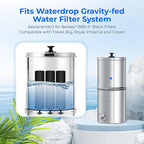 Waterdrop NSF/ANSI 42&372 Certified Water Filter, for Berkey® BB9-2® Black Filters, Berkey® Gravity Water Filter System and Waterdrop King Tank Series Travel, (Pack of 3)