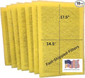Fast-Shipped-Filters 10 Pack 16x20 Replacement Filter Pads Designed to Fit with MicroPower Guard One Hour Air Cleaner Refill Yellow (10, Yellow, 16x20)
