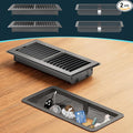 Floor Register 4 x 10 Inch, HG Power 2 Pack Heavy Duty Floor Vent Covers for Home with Screen Net, Adjust Metal Rust Proof Finish Air Vent for Kitchen, Heat, Office