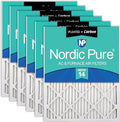 Nordic Pure 20x20x1 (Actual Size: 19 1/2 x 19 1/2 x 3/4) Pleated Air Filters MERV 14 Plus Carbon 6 Pack