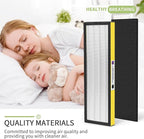 6 Set FLT5000 Pure HEPA Air Purifier Filter Replacement Filter Size C Compatible with Germ-Guardian True HEPA Filter C AC5000E AC5250PT AC5300B AC5350W AC5350B AC5350BCA CDAP5500