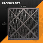 Tiger Tough HEPA 500 Activated Carbon Filter 16x16x1 – Replacement Air Purifier Filter for Air Scrubbers, Odor Removal & VOC Control – Compatible with HEPA Air Purifiers & Home Air Filters