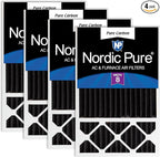 Nordic Pure 16x25x5 (Actual Size: 15 3/4 x 24 3/4 x 4 3/8) Honeywell/Lennox Replacement Odor Reduction Merv 8 Filter 4 PK