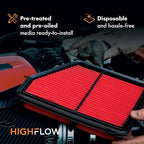 HIGHFLOW High Performance, Pre-Oiled Disposable Engine Air Filter PA99479X | Fits 2018-2025 Chevrolet Express 2500, 2021-2025 Express 3500, 2021-2025 GMC Savana 3500, 2018-2025 Savana 2500