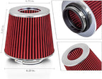 Mortar Aftermarket Auto Air Filter Replacement - Car Enthusiast Class Universal Cold Air Intake Gulps in More Air for More Engine Power & Passionate Induction Sound, 3.5 In, Black