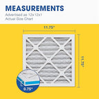 Aerostar 12x12x1 MERV 8 Air Filter,ACTUAL SIZE (11.75 x 11.75 x 0.75),HVAC,Air Conditioning & Furnace Filter Captures Dust,Lint & Pollen (MPR 600 / FPR 5),Made in USA,(Pack of 12)