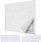 MERV 8 Air Vent Filters,20" x 98" Cut to Fit Air Filter (60+ Filters),Electrostatic Filter Media for Air Vents,Air Conditioner,HVAC,Registers,Grilles,Includes 48 Adhesive Hooks