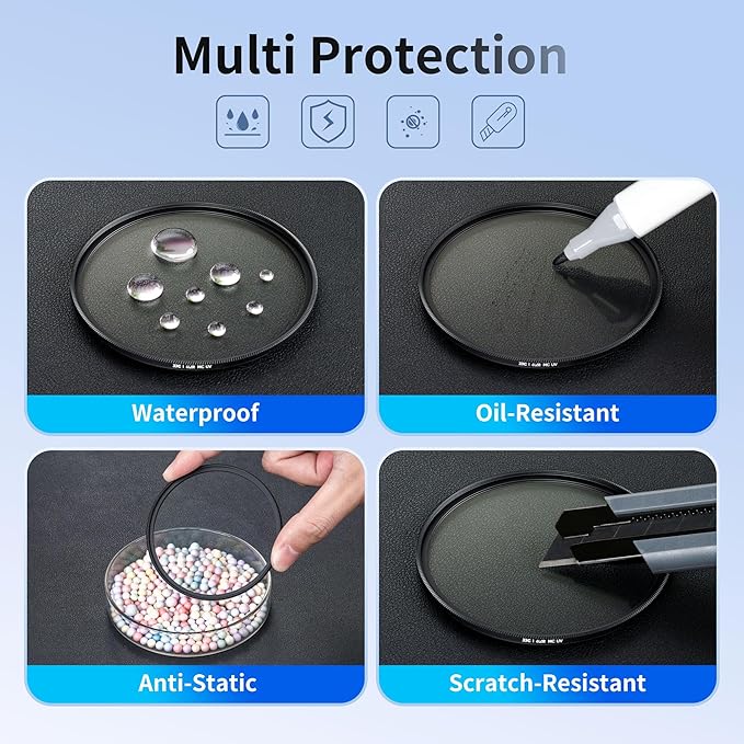 JJC 72mm Ultra Low Reflectivity UV Lens Protection Filter with 44 Multi-Coated, Waterproof Oil-Proof Scratch Resistant HD Camera Lens Filter