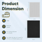 Improvedhand HPA300 HEPA Filter Replacement for Honeywell Air Purifier HPA304 HPA3300b HPA5300 HPA5350 HPA8350 HPA300VP, Compared to HRF-R3 (3 True HEPA R Filters and 4 A Pre-Cut Carbon Pre-Filters)