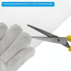 PATIKIL 40" L x 10" W Woven Wire Mesh, 14 Mesh 304 Stainless Steel Air Vent Filter Screen with Gloves for Window Security Vent Cover Filtration Animals Fence
