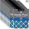 Nordic Pure 18x24x1 (Actual Size: 17 1/2 x 23 1/2 x 3/4) Pleated Air Filters MERV 7 Plus Carbon 24 Pack