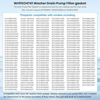 WH11X34741 Washer Drain Pump Filter gasket | WH11X29539 Drain Pump gasket Filter Plug Seal Ring